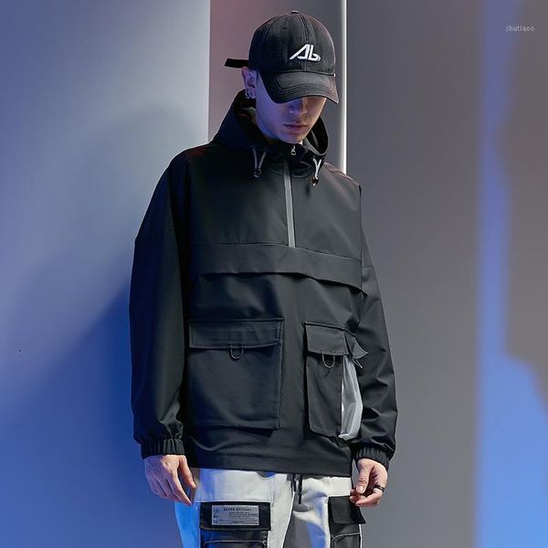 

men's jackets casual jacket 2021 autumn and winter tooling function wind ins couple men women tide brand, Black;brown