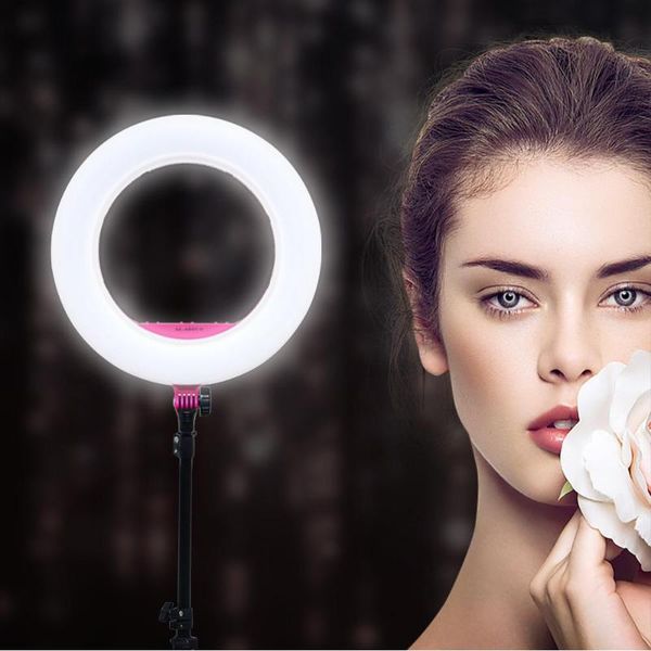 

yidoblo ax-480eii bio-color camera po/studio/phone/video 18'' 240 leds video ring light led lamp makeup flash heads