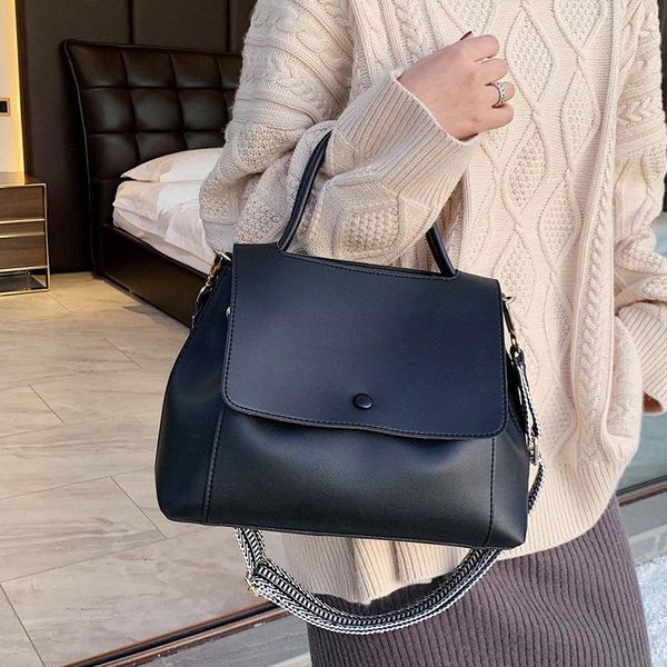 

fashionable and versatile women's pu leather bag 2021 simple shoulder messenger handbags crossbody soil color for women