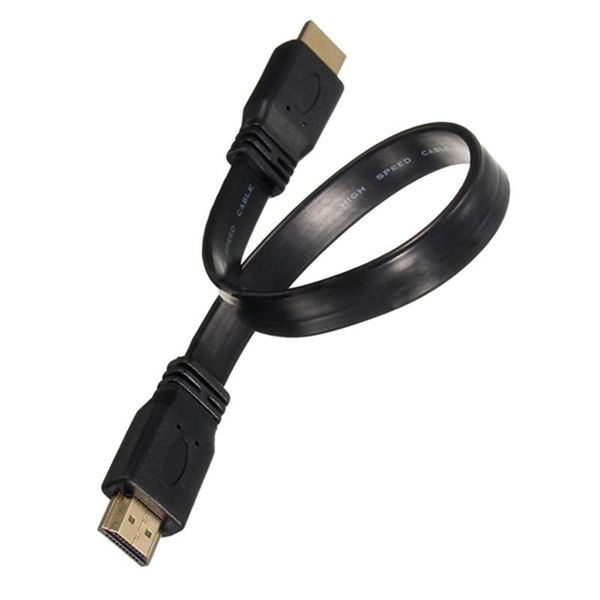

audio cables & connectors short male to plug flat cable cord full hd for o video hdtv tv ps3
