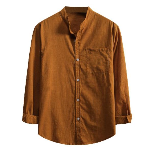 

men's casual shirts autumn winter fashion solid color lapel striped long-sleeved shirt blouse handsome men homme, White;black