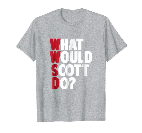 

wwsd - what would scott do - funny sarcastic t-shirt, White;black