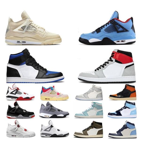 

university blue 4 4s basketball shoes mens women cream sail desert moss white oreo lightnings union taupe what the black cement trainer snea