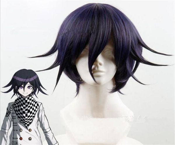 

party masks danganronpa v3: killing harmony ouma kokichi cosplay wig heat resistant synthetic hair costume wigs c165