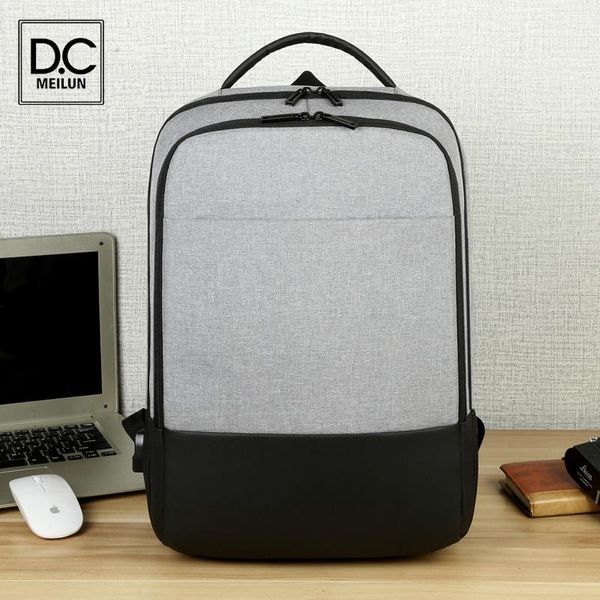 

backpack dc.meilun usb charging waterproof nylon men's travel bag multifunctional business for lap15 6 mochila hombre