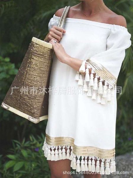 

summer trend dresses casual solid color off shoulder dress, Black;gray