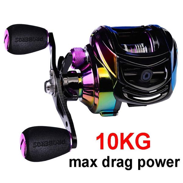 

colorful fishing reel lightweight baitcasting 10kg max drag power casting reels