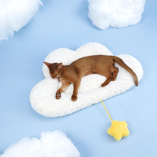 

kennels & pens soft cloud shape pet bed mat warm thickened cat sofa sleeping pads washable dog puppy cushion supplies