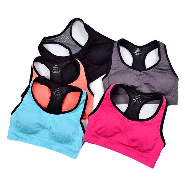

gym clothing -selle seamless women's sports bra thickened yoga workout beauty back fitness running gilet femme sportswear, White;black