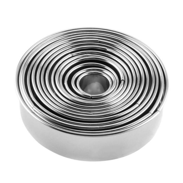 

14pcs stainless steel round dumplings wrappers molds set cutter maker tools cookie pastry wrapper cutting tool baking &