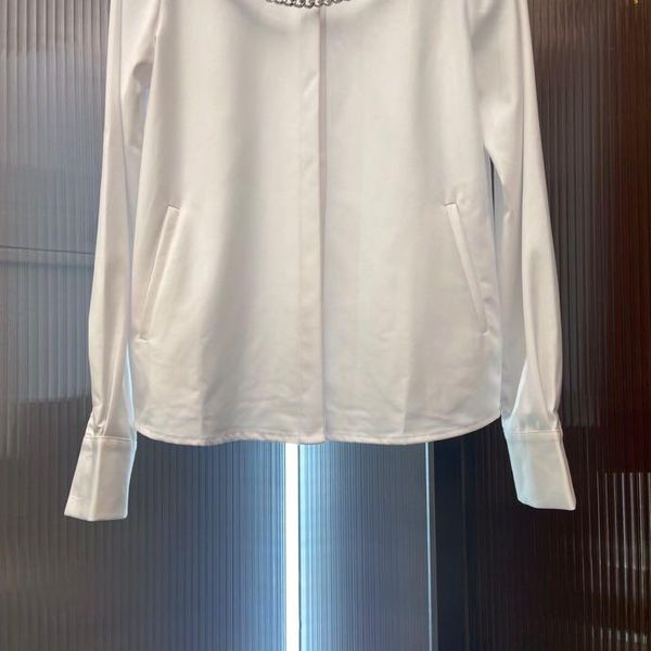 

women's blouses & shirts ik0591 fashion 2021 runway luxury european design party style clothing, White