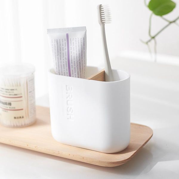 

bath accessory set 6pcs bamboo wood bathroom toothbrush holder soap dish trash can toilet brush container