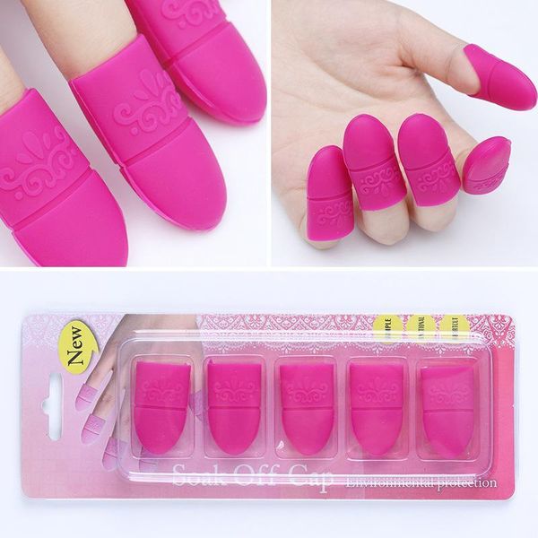

chica nail polish rubber unloading set soft silicone manicure clip armor tool1