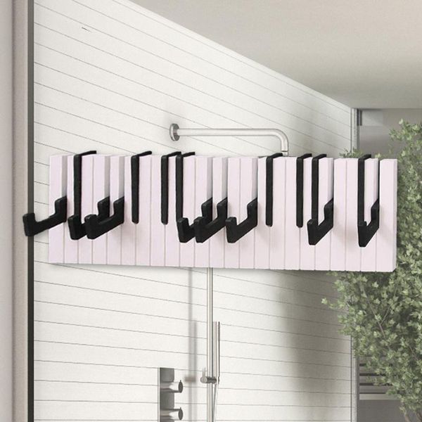 

hooks & rails piano keyboard hook hanger wooden clothes simple creative wall for home organization