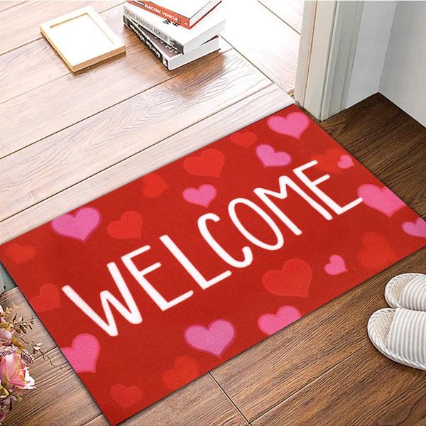 

valentines day home doormat 3d love absorbent non-slip floor carpet baby play mat gift party room decor #yj carpets