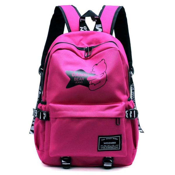 

men letter printed lapbackpack female nylon travel schoolbag casual rucksack student school bags for teenage girls backpacks