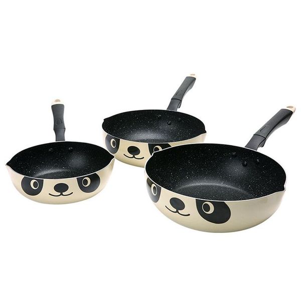 

pans practical panda pot japanese style induction cooker universal frying pan non-stick aluminum stone