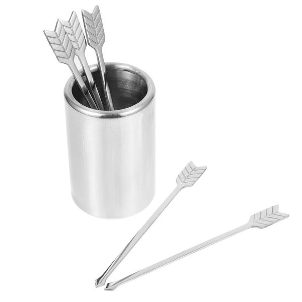 

forks 5 pcs stainless steel bread dessert drink mixers for and beverage