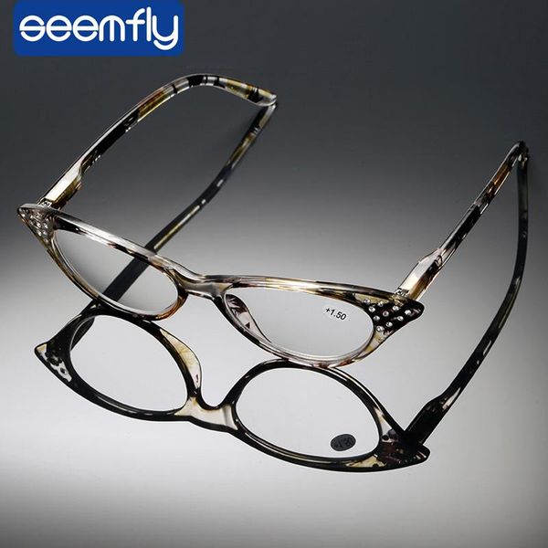 

sunglasses iboode classic reading glasses women men floral cat eye frame presbyopic eyewear brand design with +1 +1.5 +2 2.5 3 +3.5, White;black