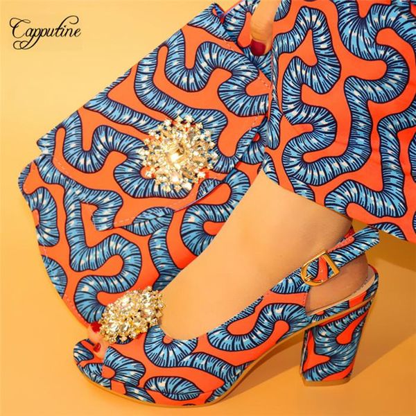 

dress shoes african women wax printed and bag set nigerian ladies high heels sandals matching with handbag pumps a5638 9.3cm, Black