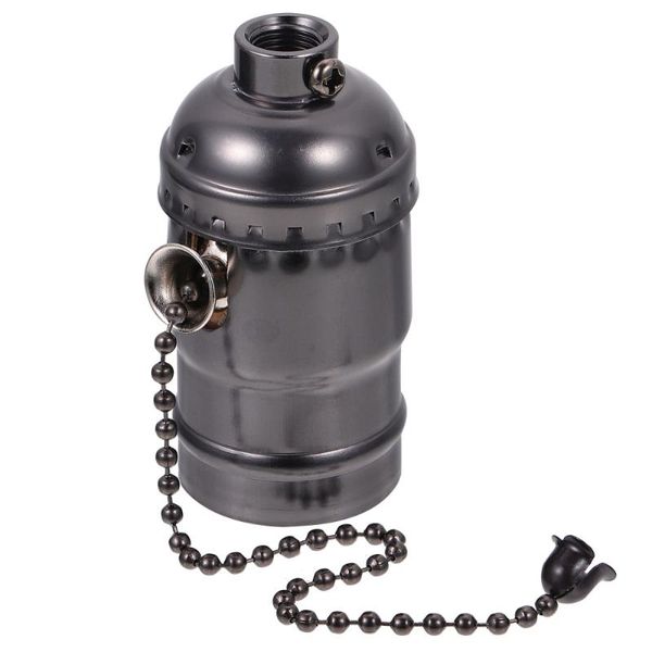 

smart home control aluminum vintage light socket practical e-27 lamp holder with zipper