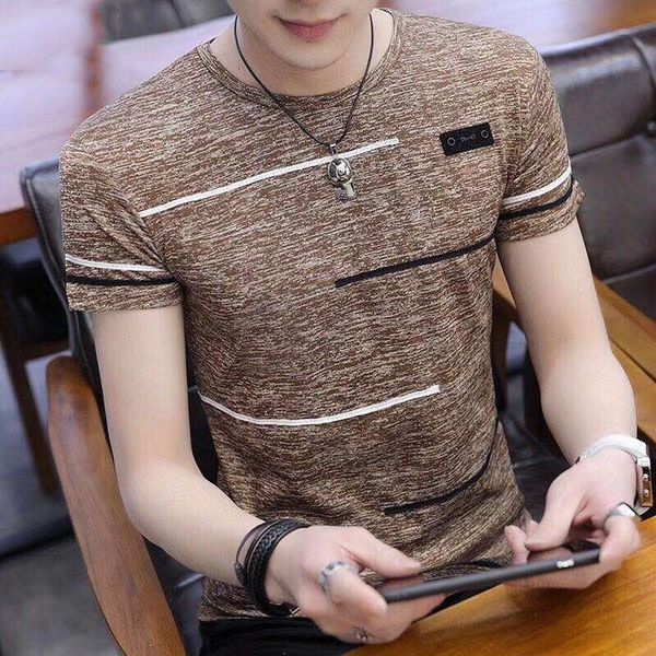 

ia50 2020 summer men's t-shirts) type cationic ice silk leisure fashion brand large short sleeve men's base t-shirt half sleeve, White;black