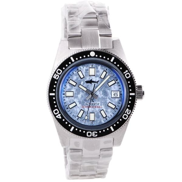 

wristwatches heimdallr men's dive watch 62mas snowflake dial luminous sapphire 200m water resistance automatic movement mechanical wris, Slivery;brown