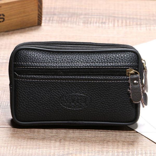 

leather waist bag on the belt outdoor small wallet wear-resistant fanny pack multifunction phone coin bags