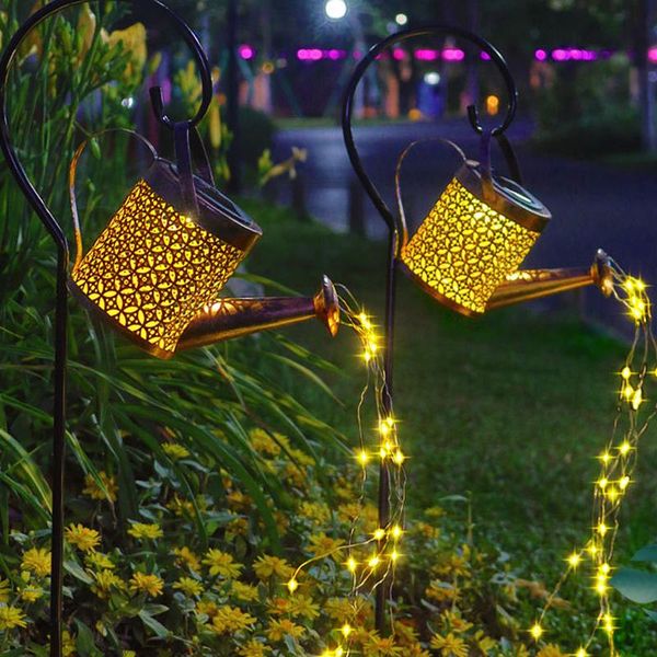 

lawn lamps d2 solar led garden lamp creative watering can sprinkles star type shower art light decoration outdoor gardening