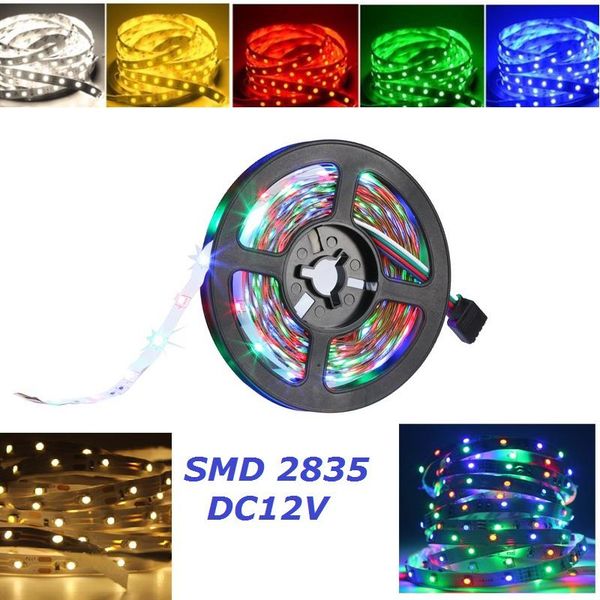 

1-5m led strip light 2835 smd ip20 non-waterproof dc 12v rgb flexible ribbon stripe diode tape strips