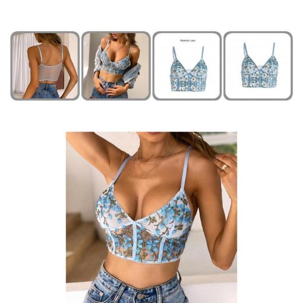 

bras bra lightweight brassiere blue half cup fashion flower embroidery see-through, Red;black
