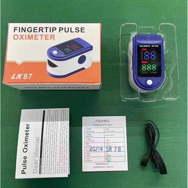 

pulse oximeter home accessery, lanyard silicon case & battery lk87 (blue)