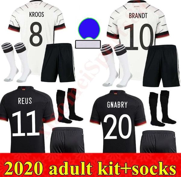 

2021 germany men kit soccer jerseys 20 21 hummels kroos draxler reus muller gotze kimmich kits football shirt uniform, Black