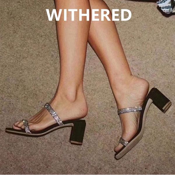 

dress shoes jenny&dave ins fashion blogger france retro hand drilling shine genuine leather square heel sandals womenslippers women, Black