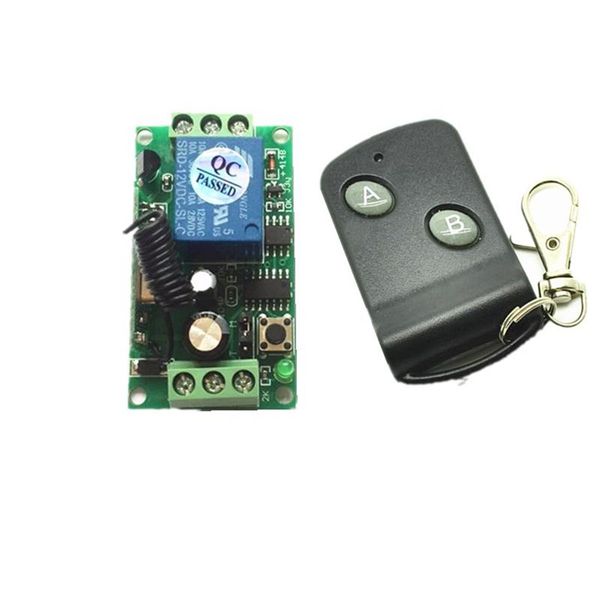 

smart home control dc12v 1ch rf learning code wireless remote switch system transmitter + receiver 315/433 mhz