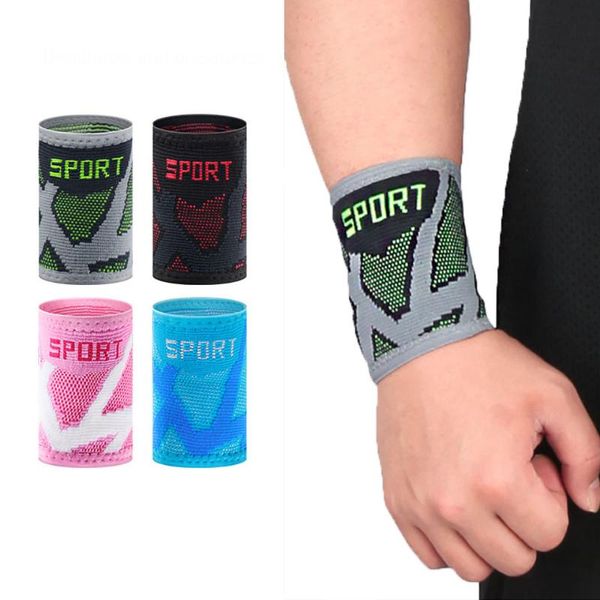 2PCS Sport Pulseira Elastic de pulseira respirável Elastic Gym Gym Fitness Gearfating Weighting Wrist Praços para tênis de basquete Badminton Suporte