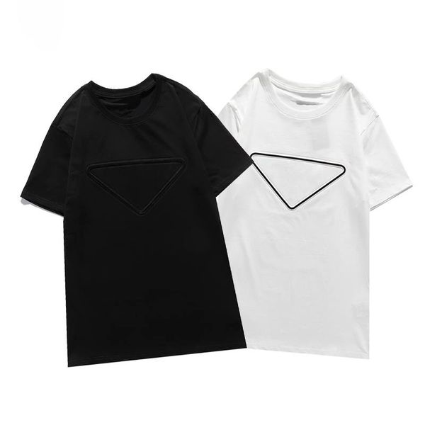 

2021 luxury casual t-shirt new men's wear designer short sleeve clothing100% cotton wholesale black and white size s~2xl, White;black