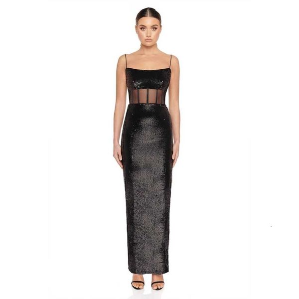 

dressed a woman for black attack sequined spaghetti sequins perspective club celebrity cocktail party dress, Black;gray