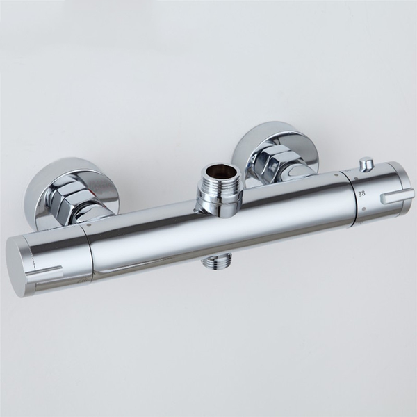 

thermostatic shower chrome brass wall mounted mixer faucets cold water bathroom valve accessories sets