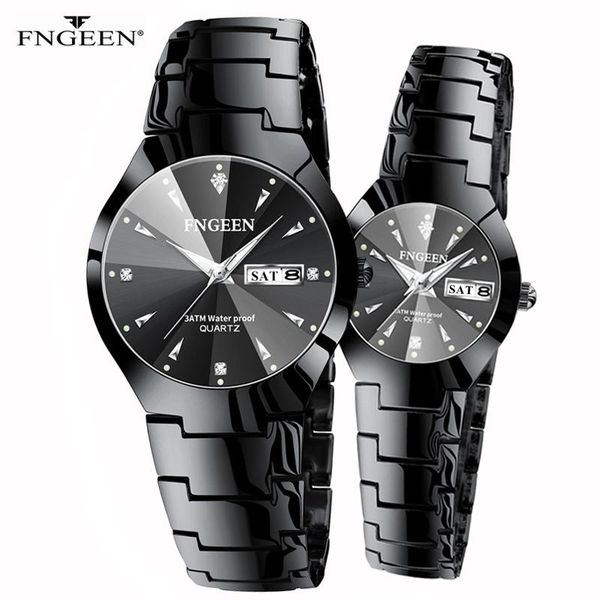 

wristwatches men's watch women's couple model fngeen polygon prism surface waterproof ultra thin quartz relogio feminino 2021, Slivery;brown