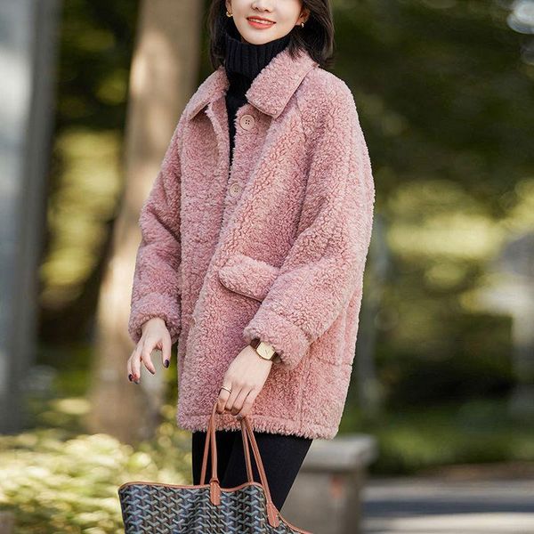 

women's jackets autumn winter jacket korean cashmere lapel harajuku coat women streetwear clothes windbreaker, Black;brown
