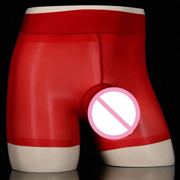 

underpants male's see through oil shiny glossy sheath jj open close men underware boxers briefs gays boy sissy boxer shorts panties, Black;white