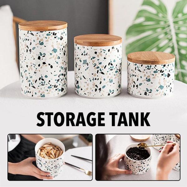 

storage bottles & jars creative nordic style ceramic sealed food jar organization kitchen spice tea coffee bean candy home decoration