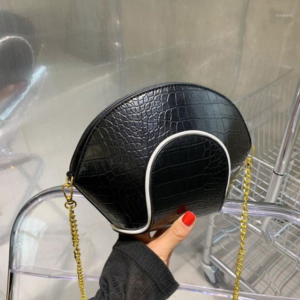 

evening bags crocodile pattern crossbody for women 2021 designer small handbag pu leather chain shoulder bag and purse1