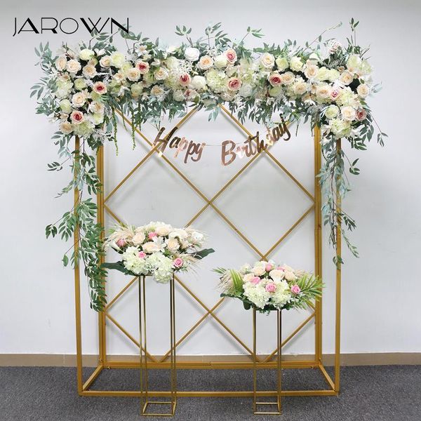 

party decoration jarown wedding background grid cross rectangle stand flower birthday home decor geometric square frame