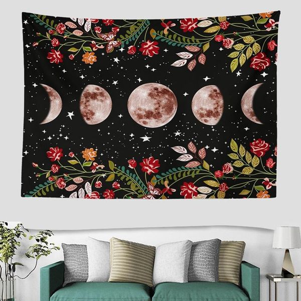 

tapestries ical floral moon sun mandala tapestry wall hanging boho decor macrame hippie paintings