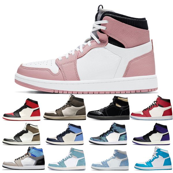 

2022 1s man's basketball shoes turbo green unc dark mocha obsidian tie dye court purple bred toe cactus jack chicago twist university c