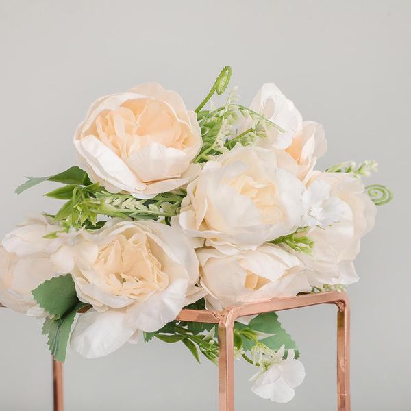 

bunch artificial flower display lifelike home party wedding bouquet ornaments decorative flowers & wreaths