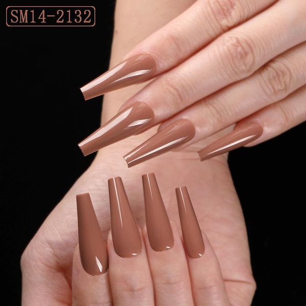 

nail art kits 5 sets ballerina false nails tips candy color super long ballet coffin fake multiple colors available tool