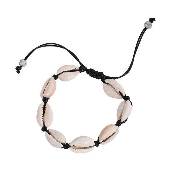 

party favor 1pcs fashion european and american retro shell bracelet natural braided men women jewelry holiday gift